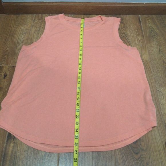 Athleta Womens Breezy Modal Tank Size 1X Orange Salmon Activewear Lightweight - Picture 10 of 11